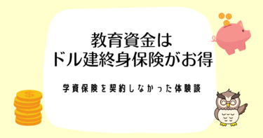 教育資金は学資ではなく米国ドル建の一時払終身保険で準備するのがお勧めです